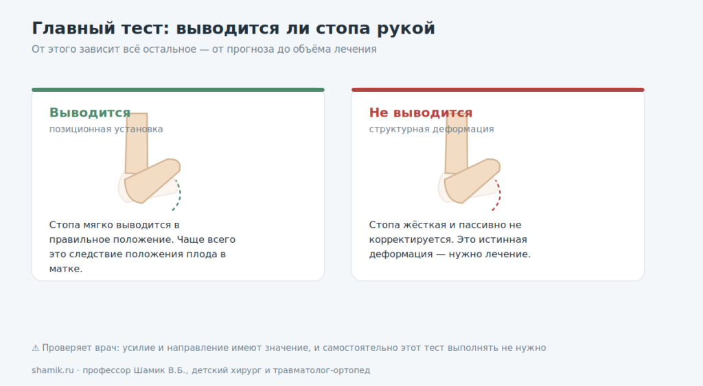 Тест на мобильность стопы: позиционная установка или структурная деформация