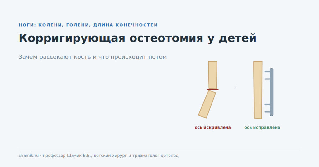 Корригирующая остеотомия у детей: исправление оси кости и фиксация пластиной