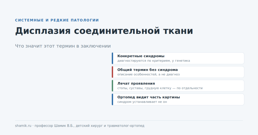Дисплазия соединительной ткани: что означает этот термин в заключении у ребёнка