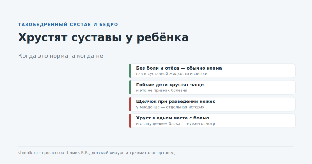 Хрустят суставы у ребёнка: когда это норма, а когда нужен осмотр