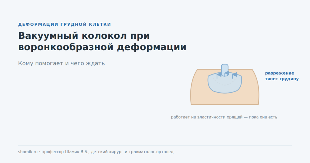 Вакуумный колокол при воронкообразной деформации: как устроен и как работает