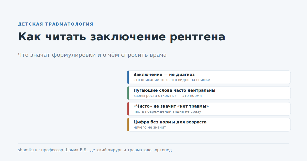 Как читать заключение рентгена ребёнка: что значат формулировки